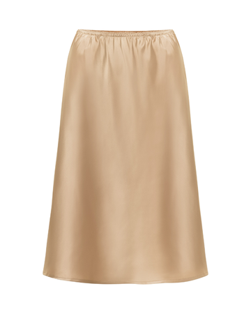 Gemsli HW351 26" Nude Silky Taffeta Half Slip myselflingerie.com